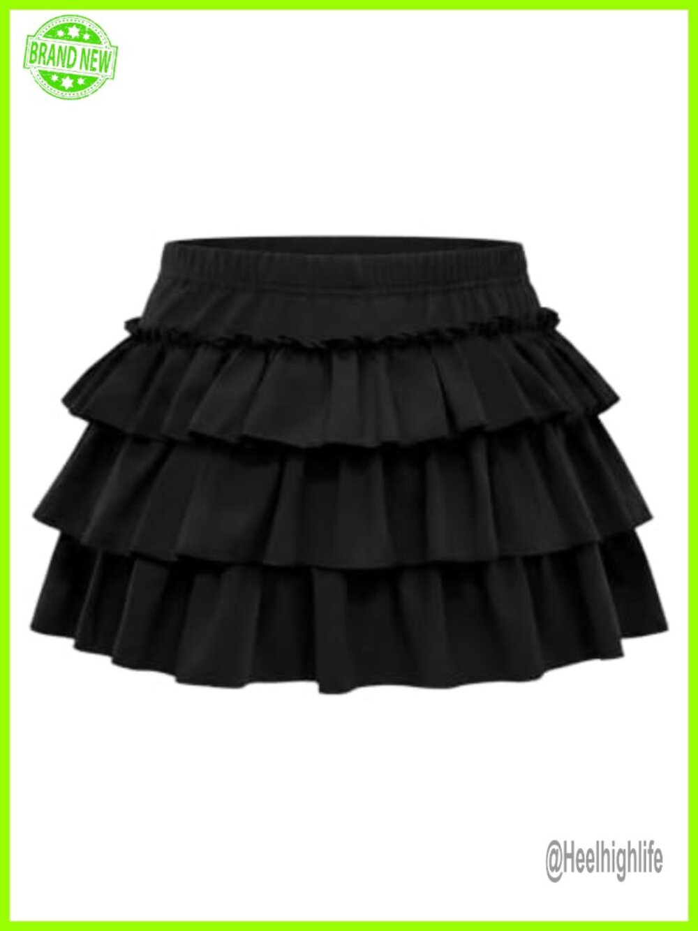 Womens Y2K Ruffle Mini Skirt High Waist A Line Tiered Skirt